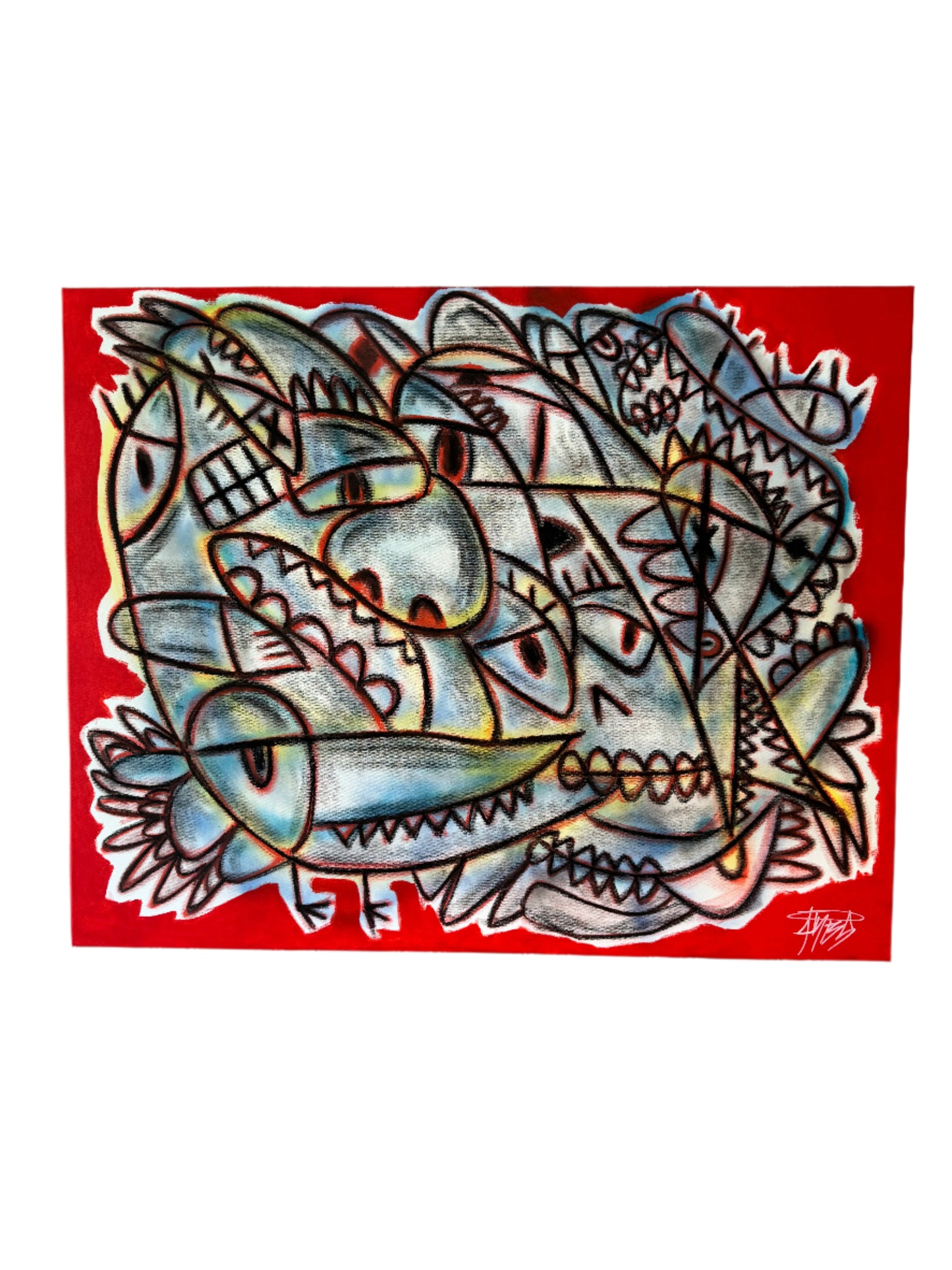 "SEE RED" 100x80cm