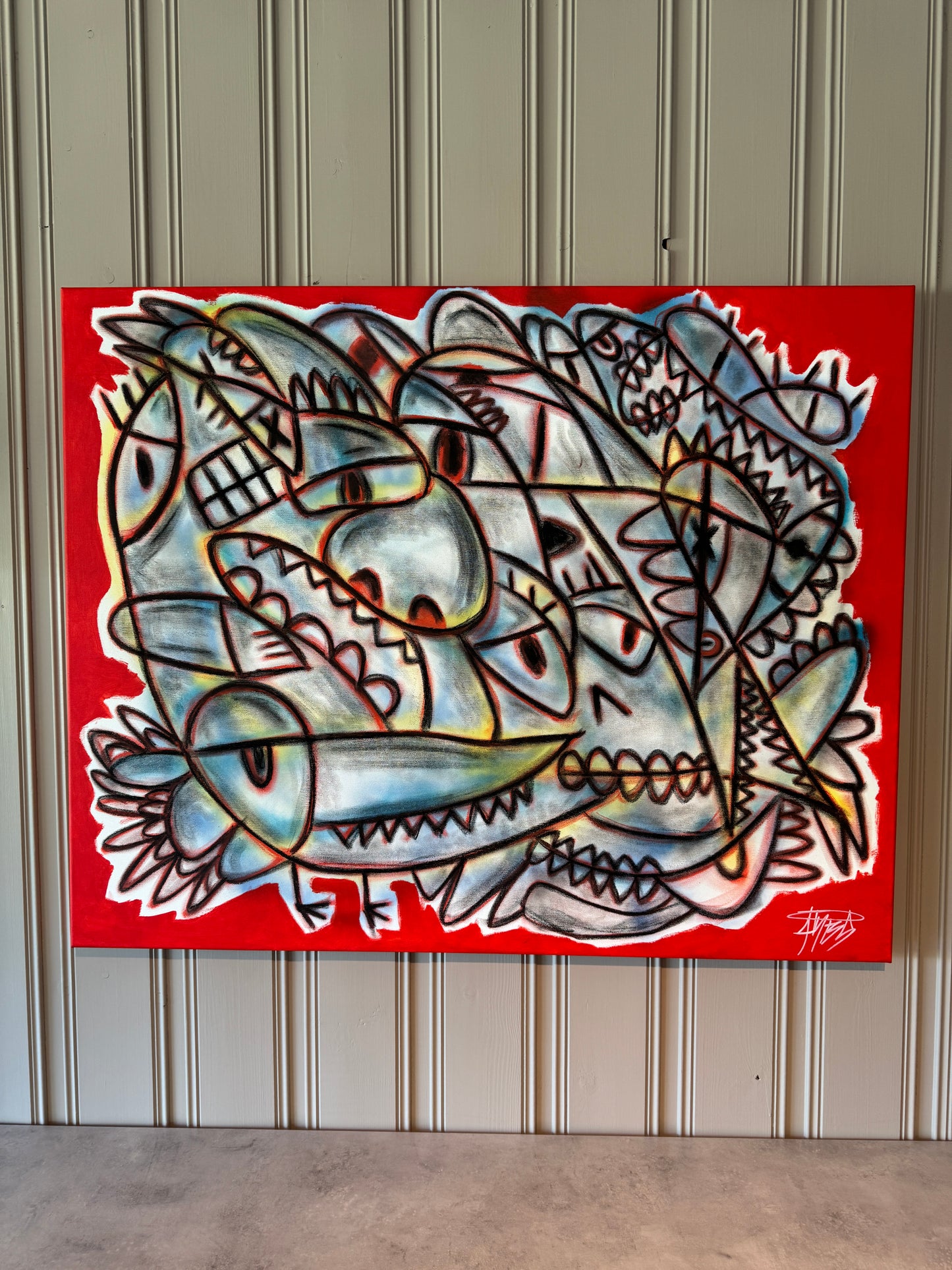 "SEE RED" 100x80cm